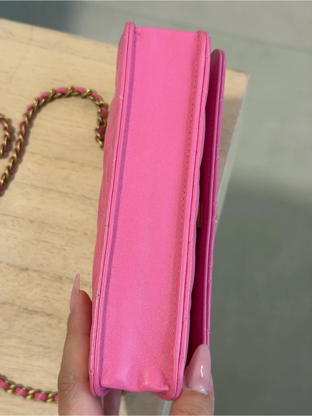 CHANEL Pearl Crush Wallet on Chain Lambskin